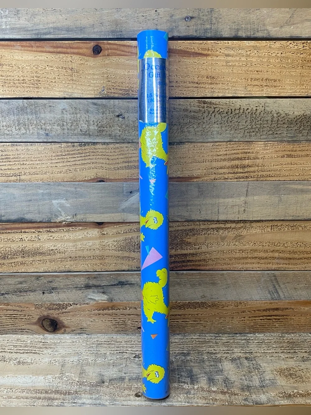 Vtg Sesame Street Big Bird Gibson Greetings 1980s Gift Wrapping Paper /Half Roll